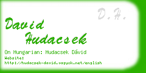 david hudacsek business card